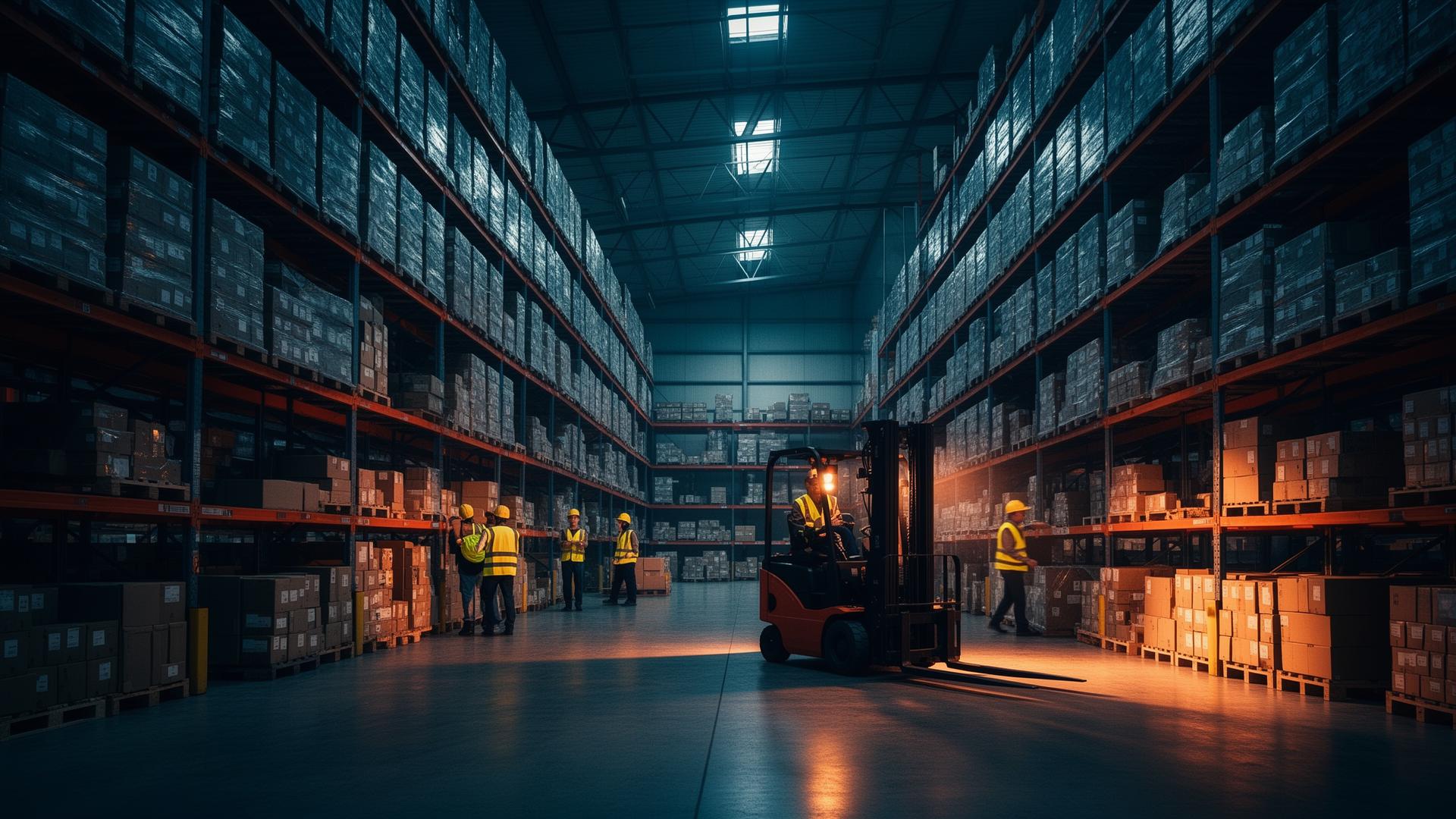Modern warehouse interior